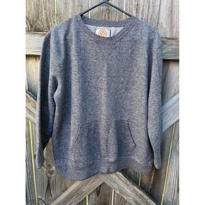 American Exchange Mens XL Charcoal Gray Heather Crewneck Kangaroo Pocket Sweater